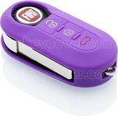 Housse de clé Fiat - Violet / Housse de clé en silicone / Housse de protection pour clé de voiture