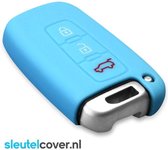 Autosleutel Hoesje geschikt voor Kia - SleutelCover - Silicone Autosleutel Cover - Sleutelhoesje Lichtblauw