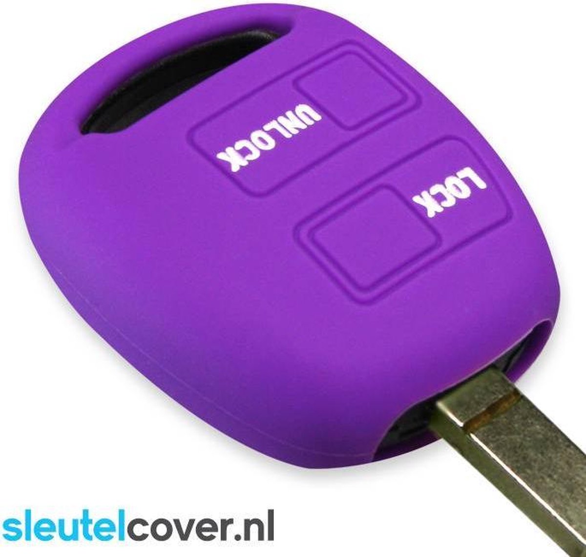 Autosleutel Hoesje geschikt voor Lexus - SleutelCover - Silicone Autosleutel Cover - Sleutelhoesje Paars