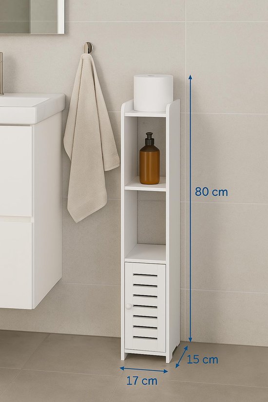 Badkamer opbergkast Met Wasmand kolomkast