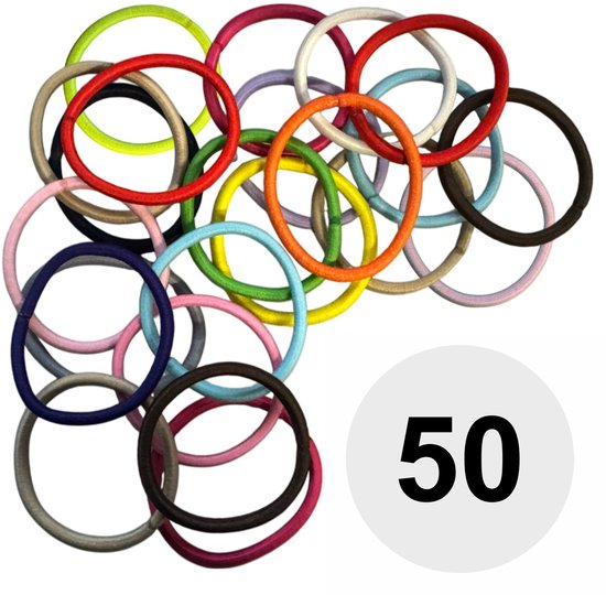 Fako Fashion® à cheveux - Ø 45 mm - 4 mm d'épaisseur - 50 pièces - Mix