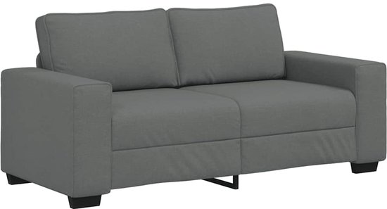 Canapé convertible 2 places CHRIS tissu gris foncé - Banquette lit