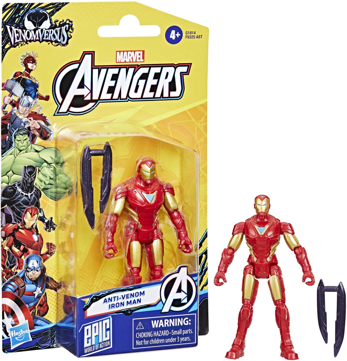 Hasbro Marvel actiefiguur Iron Man Venom 10 cm speelgoed.