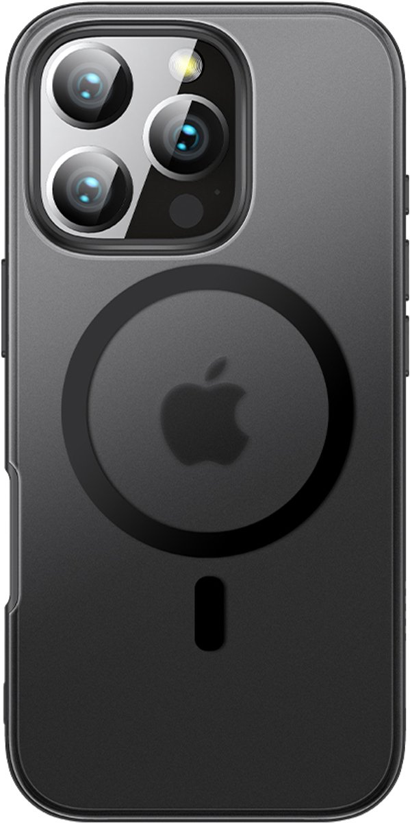 GadgetKing® iPhone 16 Pro Max Hoesje – Stevig & Flexibel – Premium Bescherming – Naadloze Pasvorm – Zwart / Transparant
