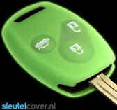 Autosleutel Hoesje geschikt voor Honda - SleutelCover - Silicone Autosleutel Cover - Sleutelhoesje Glow in the dark / Lichtgevend