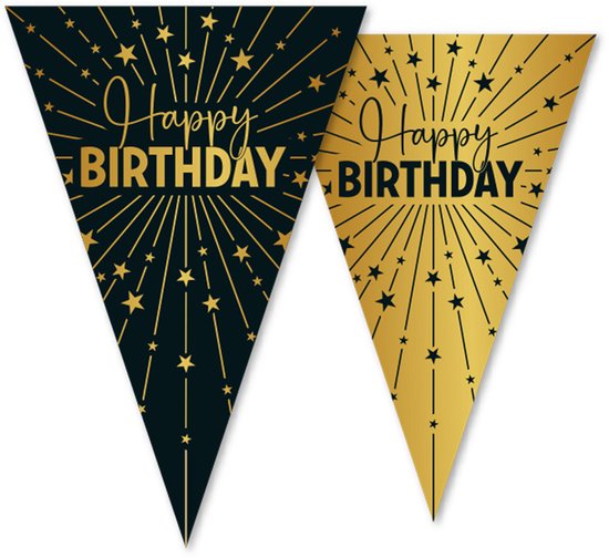 LUQ – Vlaggenlijn Happy Party 14 Jaar – Veelkleurig – 10 m Luxe
