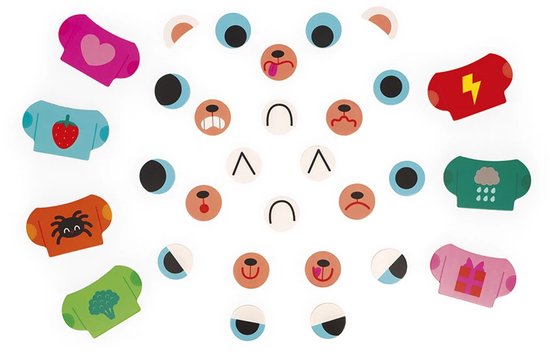 Janod - Magneetspel - De Emotionele Beer - Educatief Spel Om Emoties Te Begrijpen En Uit Te Drukken - Met 30 Magneten En 7 Modelkaarten - Geschikt Vanaf 2 Jaar van Janod — afbeelding 2