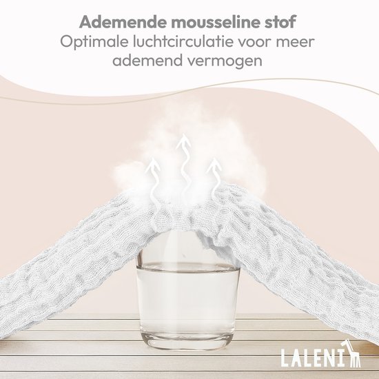 Laleni - Set van 10 Hydrofiele Doeken - Baby - 100% Katoen - 70x70 cm - Wit - Set van 20 van Laleni — afbeelding 5