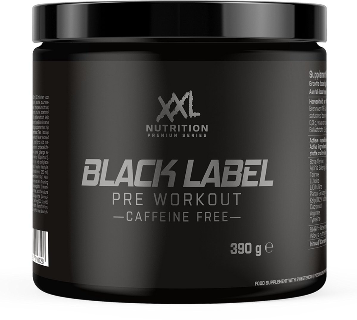 Goedkoopste XXL Nutrition - Black Label Pre-Workout Zonder Cafeďne - Beta-Alanine, Taurine, L-Citrulline & Arginine - Pre Workout Energy Drink Sport Supplement - Diverse Smaken - Orange Fruit Cafeďnevrij - 390 Gram (30 doseringen