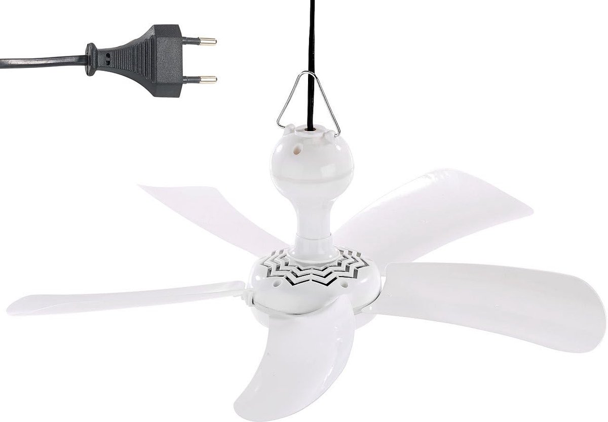 Mobiele Plafondventilator 41 cm - Energiezuinige Ventilator met Ophangsysteem