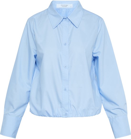 SISTERS POINT Gufo-sh - Dames Blouse - L. Blue - Maat XL