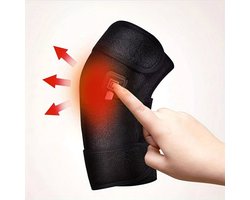 Verstelbare Verwarmde Kniebrace, Snelle Elektrische Verwarming Pad voor Mannen en Vrouwen, Zwart - Ideaal voor Pijnverlichting en Therapie (Alleen Verwarming)