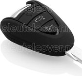 Autosleutel Hoesje geschikt voor Porsche - SleutelCover - Silicone Autosleutel Cover - Sleutelhoesje Zwart