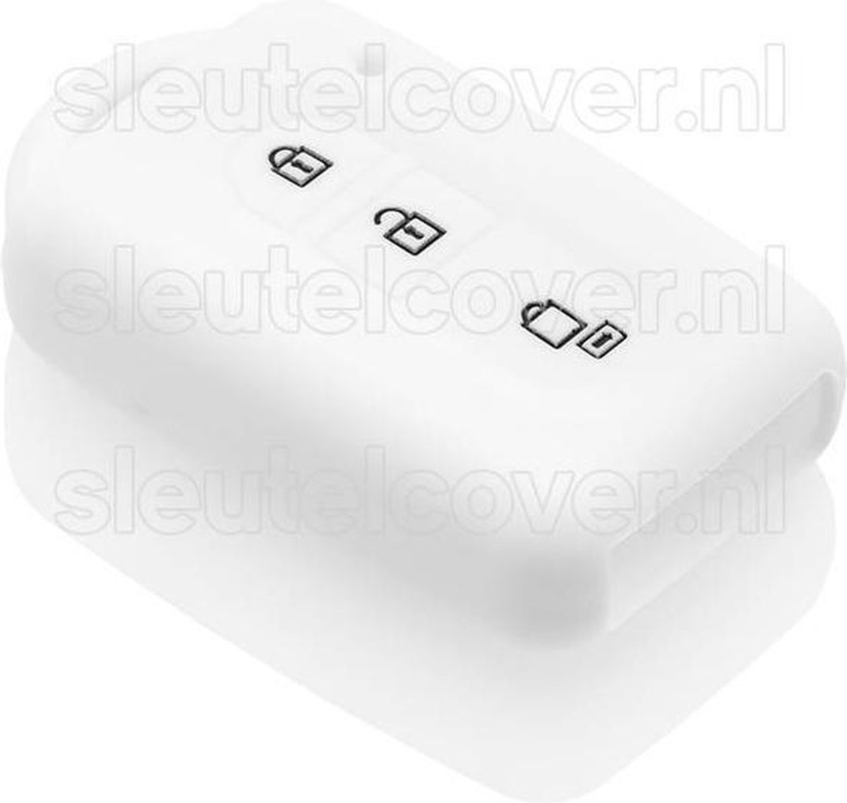 Autosleutel Hoesje geschikt voor Nissan - SleutelCover - Silicone Autosleutel Cover - Sleutelhoesje Wit