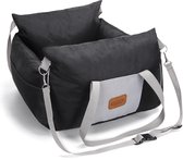 Nobleza 2AV - Siège auto pour chien - Panier pour chien - Siège auto pour chien - 58 x 56 x 33 cm - Coussin pour chien - Ceinture de sécurité voiture pour chien - Zwart