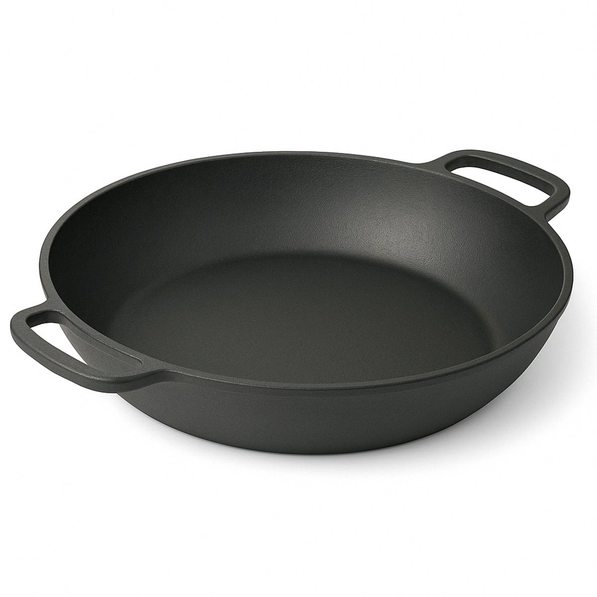 MAYSTERNYA Gietijzeren Barbecue Pan - ø 34 x 7 cm - BBQ Accessoires - Buitenkeuken - BBQ - Bakken - Ovenschaal - BBQ Cadeau - Cadeau - Mat Zwart