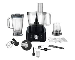 Heinner Multifunctionele Foodprocessor – 1000 W – Mengkom 3,5 L – Blender 1,8 L – 2 Snelheden en Pulsstand – Hak-, Kneed-, Snij-, Rasp-, Klop- en Maalfunctie – Zwart