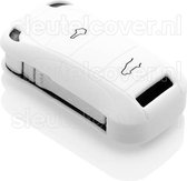Porsche SleutelCover - Wit / Silicone sleutelhoesje / beschermhoesje autosleutel