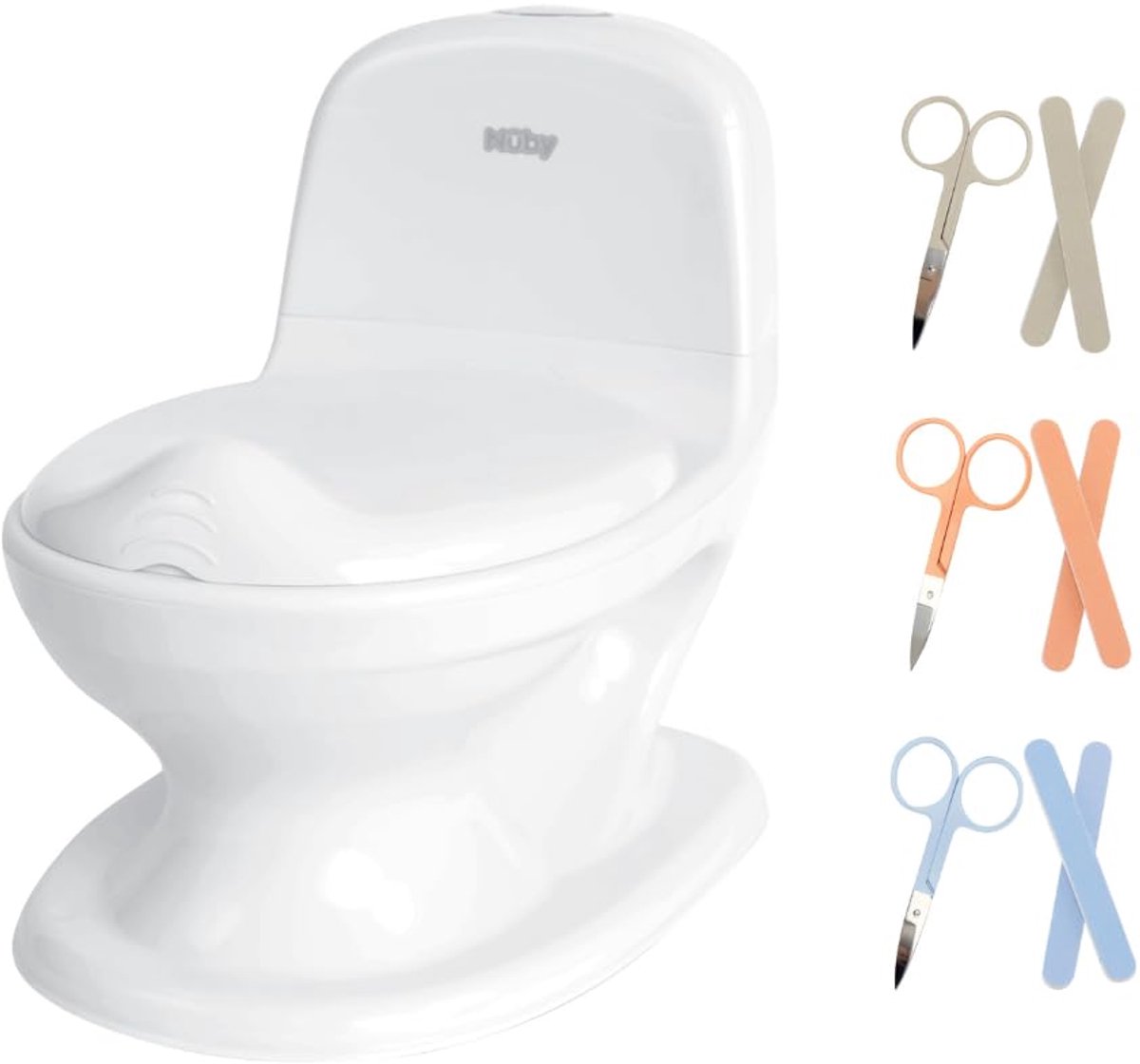 Nûby - My Real Potty Plaspotje met Spoelgeluid & Nagelverzorgingsset - 18m+