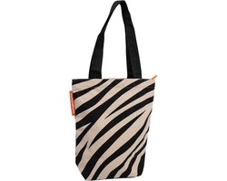 Tote Bag met ritssluiting - Baby Zebra - Duurzaam - Gemaakt van gerecycled bedlinnen - Cadeau voor vrouw