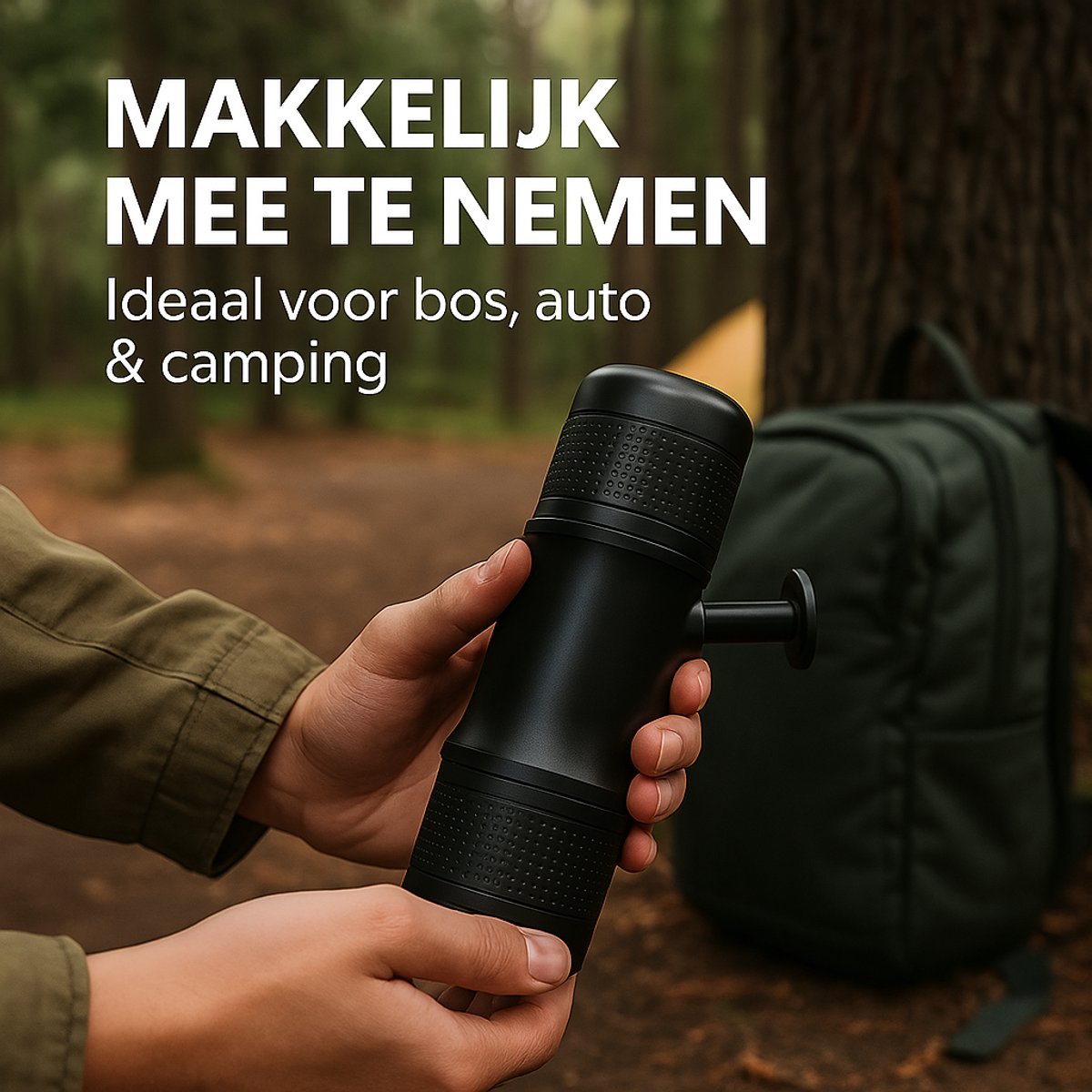 camping koffiezetapparaat - draagbare koffiemachine - draagbare espressomachine - camping koffiezetter - makkelijk in gebruik - portable coffee maker thumbnail 5