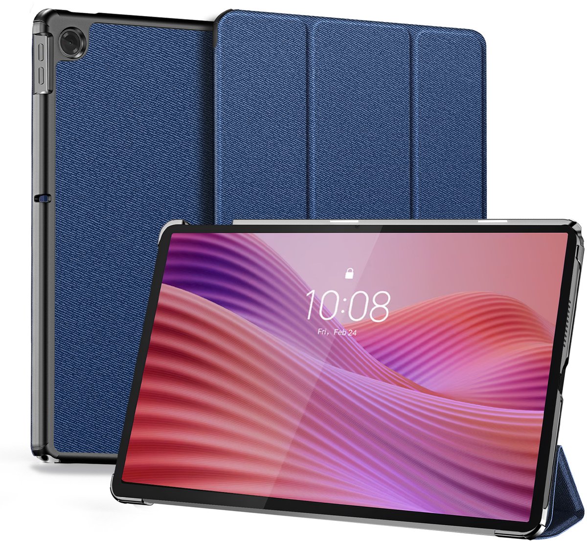 Dux Ducis - Tablet hoes geschikt voor Lenovo Tab 10.1 (2025) - 10.1 Inch - Domo Book Case - Auto Wake/Sleep functie - Blauw