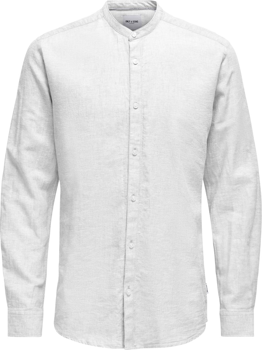 Only & Sons Caiden LS Solid Linen Mao Overhemd Heren