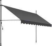Bol.com tectake® Klemluifel met handslinger - Balkonluifel zonder boren - In hoogte verstelbaar - UV-bestendig - Waterafstotend ... aanbieding