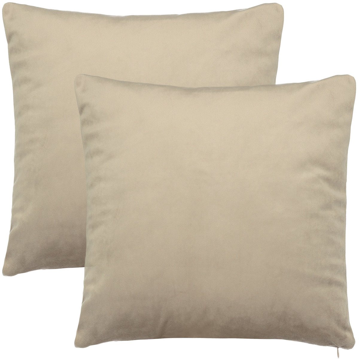 Barbons kussenhoes 40x40 - set van 2 kussenhoesjes - kussensloop, beige