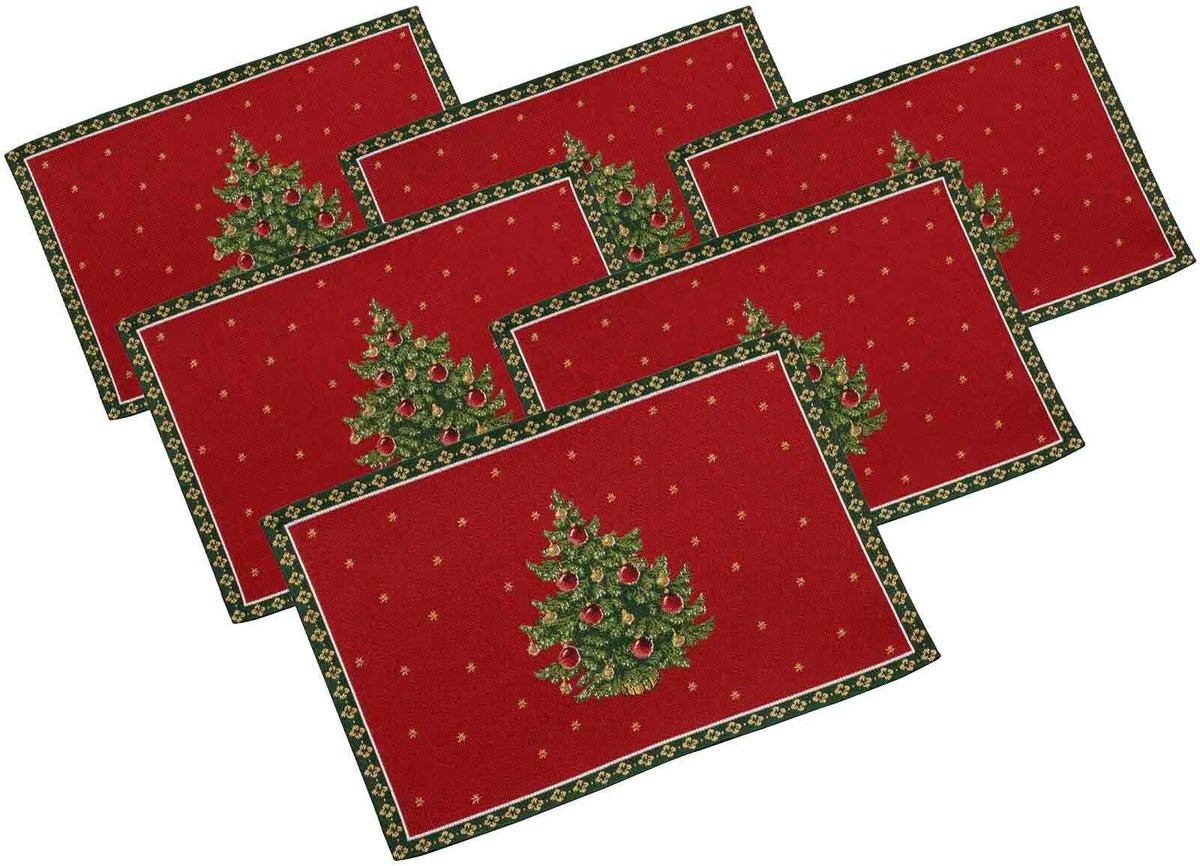 Platzset Baum Toy's Delight 48 x 32 cm Set van 6