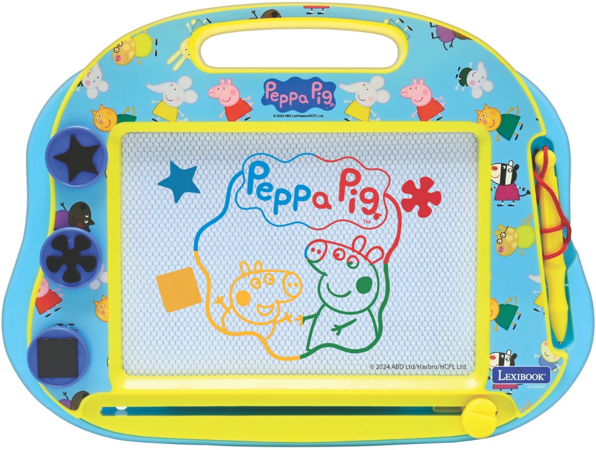 Magnetisch meerkleurig tekenbord Peppa Pig met accessoires A5 Formaat