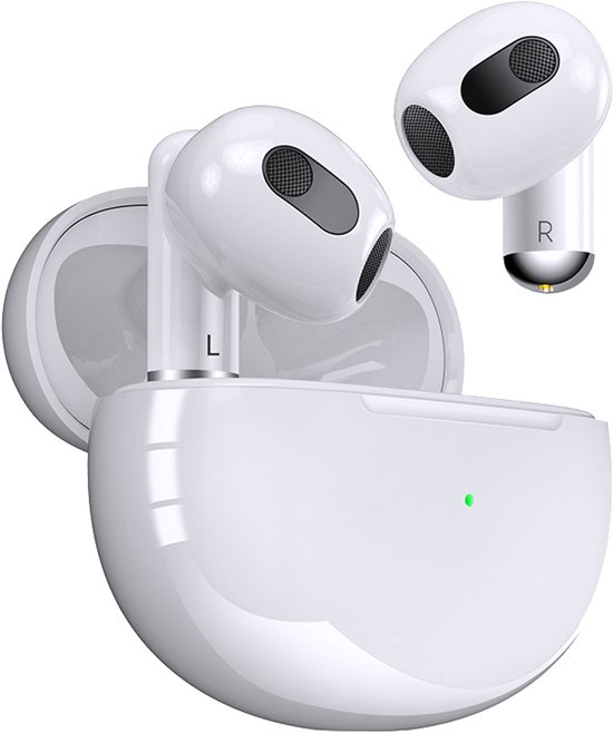 ElektroXL Draadloze Oordopjes Pro S - Bluetooth Oordopjes - Earpods - Lange Batterijduur - Inclusief Smartcase - Geschikt voor Smartphone & Laptop - Wit