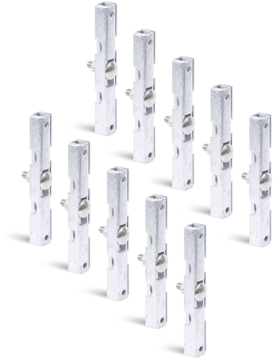 Alberts 10x matconnector voorgemonteerde schroef M8x30, antraciet, thermisch verzinkt of groen