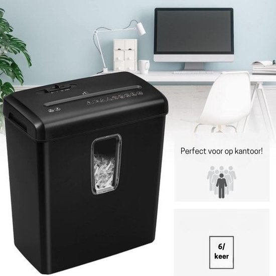 Destructeur de papier Intelectro - Destructeur de papier compact et puissant - Pas besoin de retirer les agrafes - Déchiquetez le Papier et les cartes bancaires ! - Zwart - Livraison plus rapide que prévu !