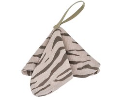 Cottonbaby speendoekje - Tijgerprint - soft hydrofiel - taupe/bruin