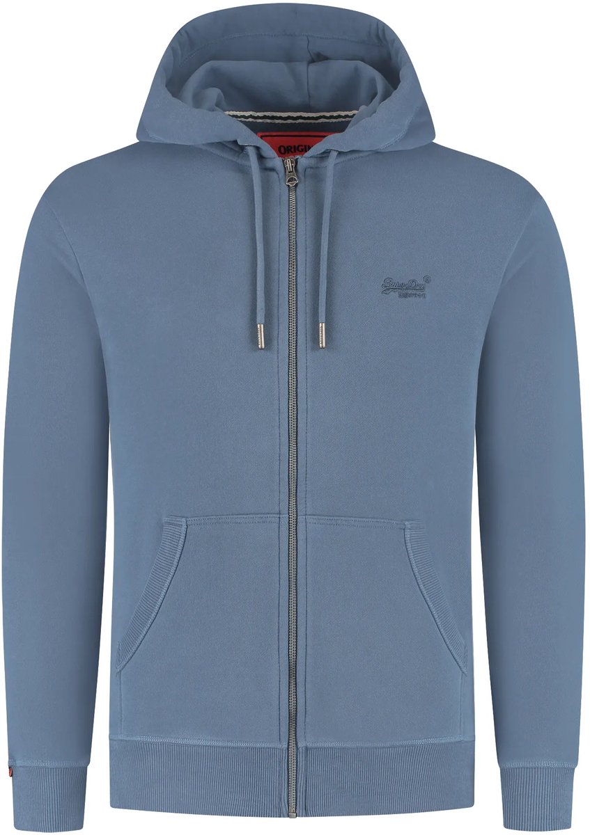 Superdry Essential Logo Zip Vest Heren Blauw