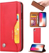 PU Leren Wallet case - iPhone XR - Card Set - Rood