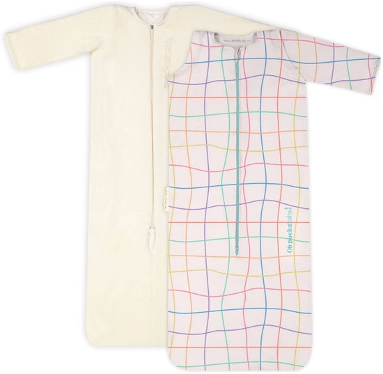 Puckababy Slaapzak 4 Seizoenen Baby - Zomerslaapzak en Winterslaapzak (6m-2,5j) - TOG 0.25 tot TOG 2.5 - Funky Lines