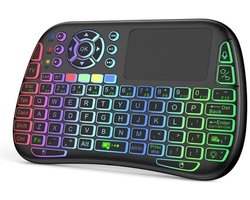 Naova® M9 Mini - Draadloos Toetsenbord Touchpad Combo - Bluetooth & 2.4G - RGB Backlight - Air Mouse - Compatibel met PC/TV/Smartphone
