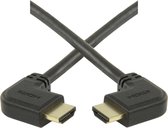 Coretek HDMI kabel - 90° haakse connectoren (links/rechts) - versie 1.4 (4K 30Hz) - 0,50 meter