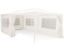 Lifetime Garden Partytent 3x6 M - Tent Paviljoen - Party Tent - Prieel - Feesttent - Tuintent - Schaduwtent - Partytenten met Zijwanden en Ramen - Wit