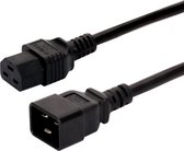 E&T Powercables C21 - C20 stroomkabel - SJT - AWG12 / zwart - 3 meter