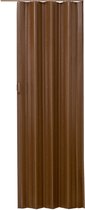 tectake® Vouwdeur harmonicadeur - Vouwwand - Met handgreep – Waterbestendig en plaatsbesparend – 80x203 cm – Lengte op maat snijdbaar en met magneetsluiting - Teakkleur
