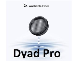2 x filter compatibel met Roborock Dyad Pro Combo / SKU:S CWTZ06RR - vervanging van hoge kwaliteit