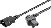 E&T Powercables C15 haaks - C14 stroomkabel - 3x 1,00mm / zwart - 0,50 meter