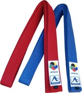 Karateband voor kumite (competitie) Arawaza | rood of blauw - Product Kleur: Blauw / Product Maat: 290