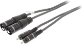 Sweex 2x XLR (m) - 2x câble audio stéréo RCA (m) - 1,5 mètre