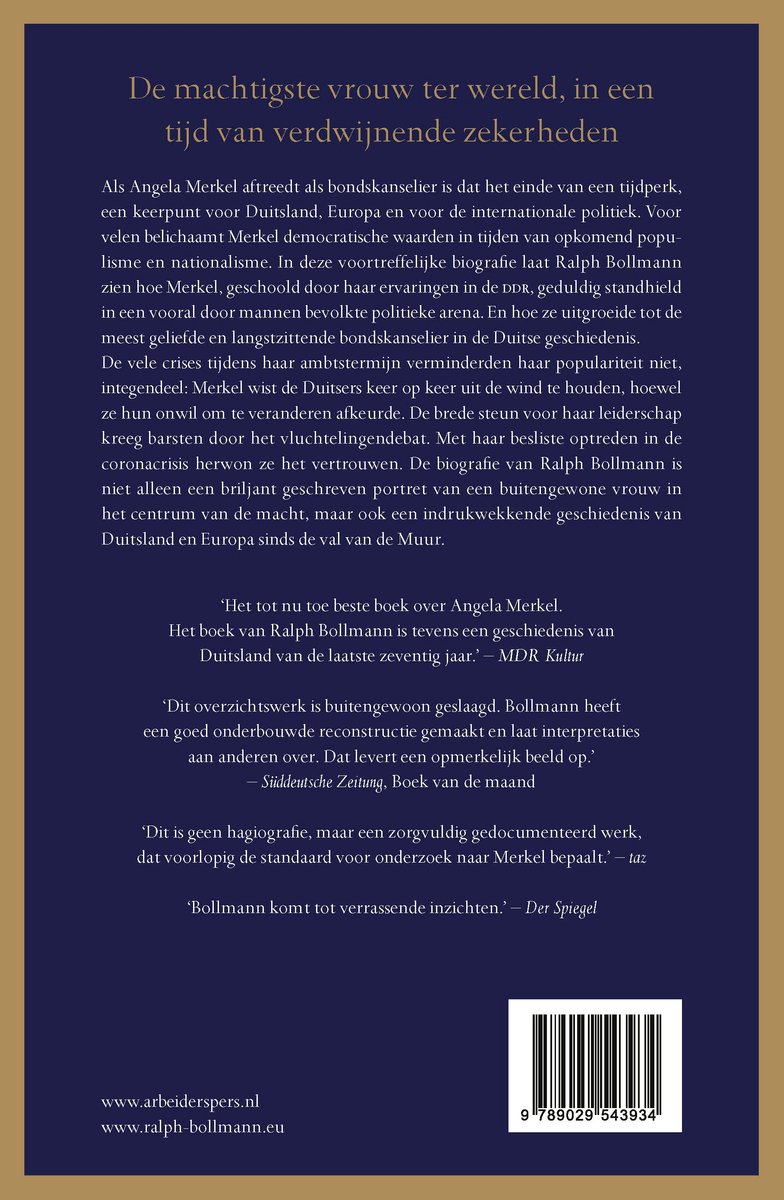 Angela Merkel - back cover
