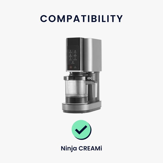 kwmobile Beschermhoes geschikt voor Thermomix Ninja CREAMi - Hoes voor keukenmachine in wit / zwart - Paardenbloemen Liefde design van Merkloos — afbeelding 3