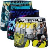 Freegun jongens boxershorts - microvezel - 3-pack - maat 128/140 - Never stop